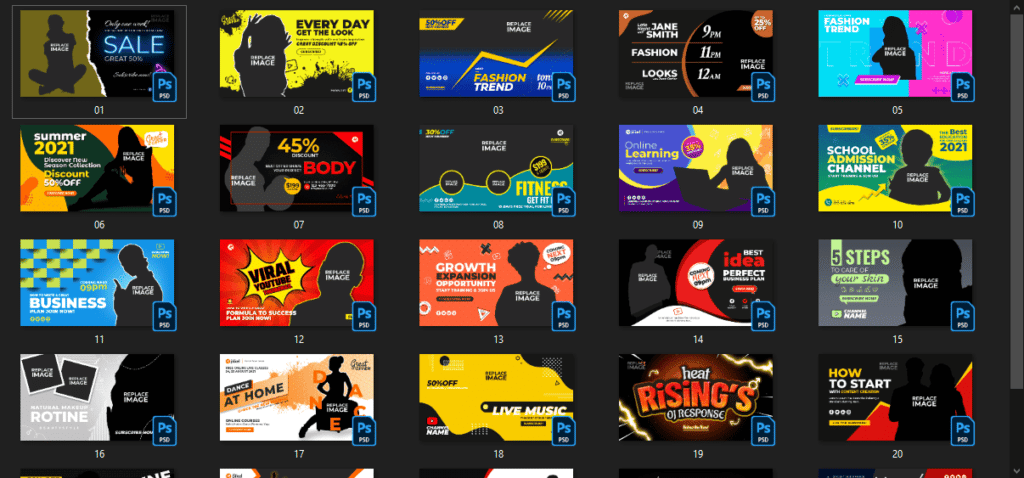 Youtube Thumbnail Templates