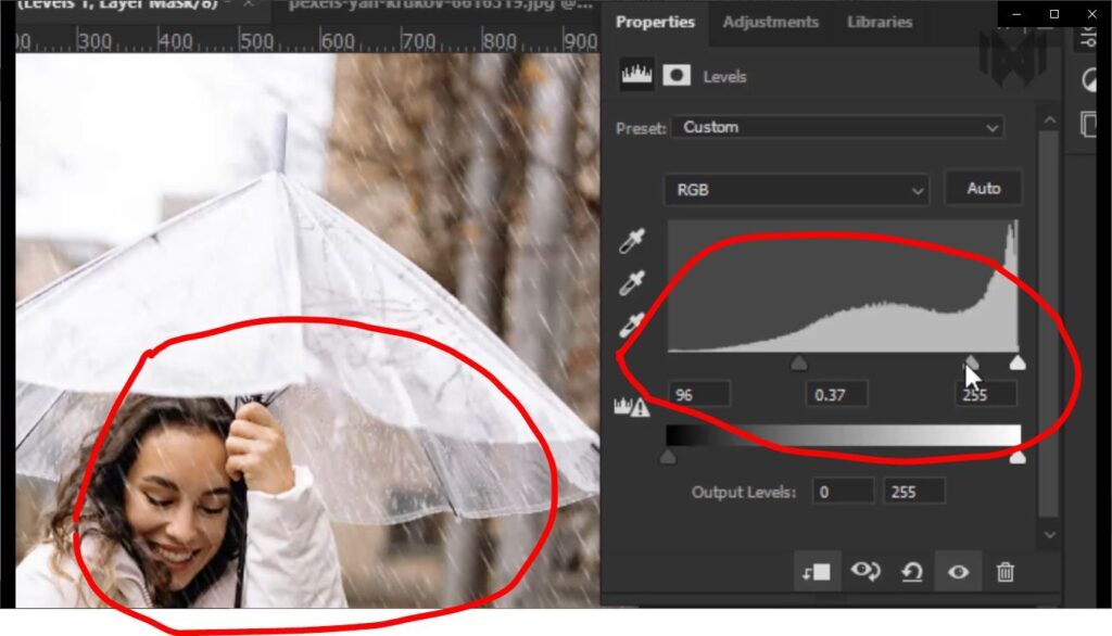 rain effect in photoshop
