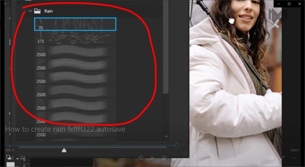 rain effect in photoshop
