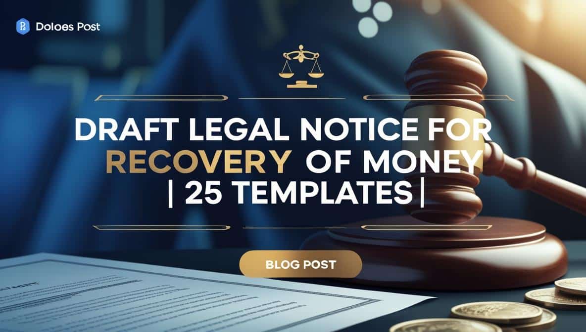 Legal Notice for Recovery of Money | 25 Templates
